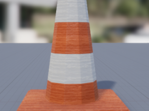 traffic cone low poly 3D Model