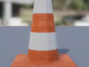 traffic cone low poly 3D Model
