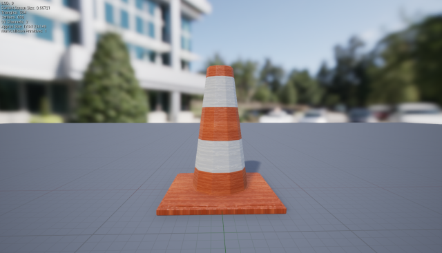 traffic cone low poly 3D Model .c4d .max .obj .3ds .fbx .stl .blend 