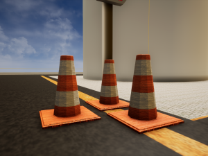 traffic cone low poly 3D Model