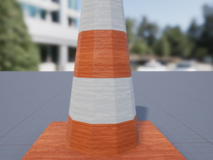 traffic cone low poly 3D Model
