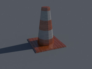 traffic cone low poly 3D Model