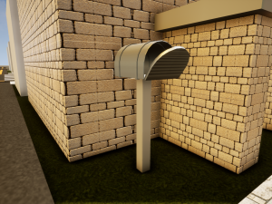 mailbox low poly Modelo 3D
