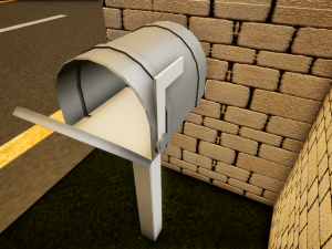 mailbox low poly Modelo 3D