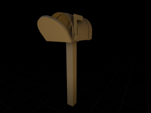 mailbox low poly Modelo 3D