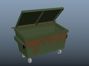 dumpster low poly 3D Model