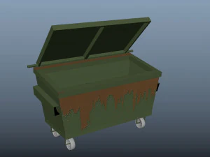 cassonetto basso poli Modello 3D