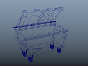 dumpster low poly Modello 3D