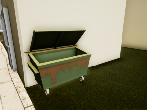 dumpster low poly Modello 3D