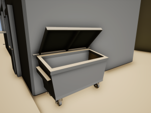 dumpster low poly Modello 3D