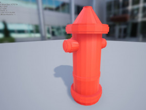 low poly fire hydrant 3D Model