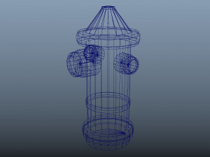 low poly fire hydrant 3D Model