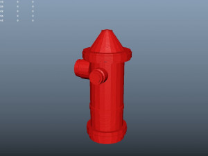 low poly fire hydrant 3D Model
