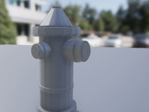 low poly fire hydrant 3D Model