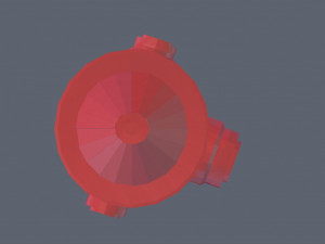 low poly fire hydrant 3D Model