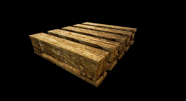 wooden pallet low poly 3D Model .c4d .max .obj .3ds .fbx .stl .blend 
