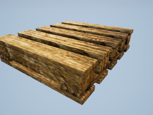 wooden pallet low poly 3D Model