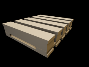 wooden pallet low poly 3D Model