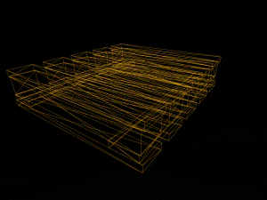 wooden pallet low poly 3D Model
