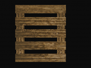 wooden pallet low poly 3D Model