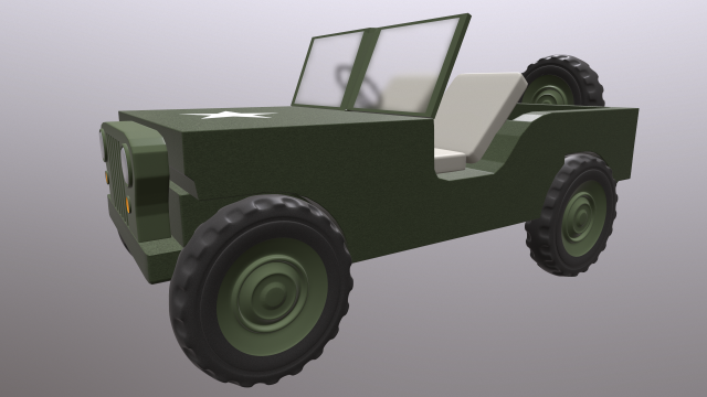 ww2 willys jeep Model 3D .c4d .max .obj .3ds .fbx .stl .blend 