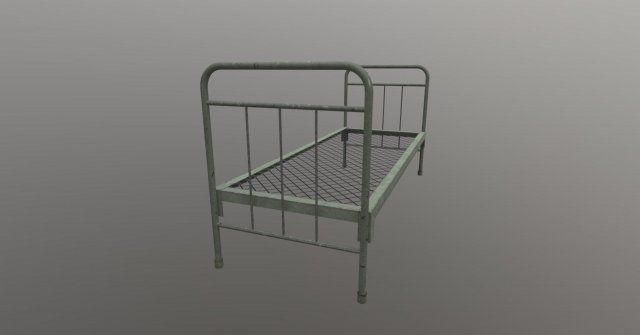 army bed 3D Model .c4d .max .obj .3ds .fbx .stl .blend 