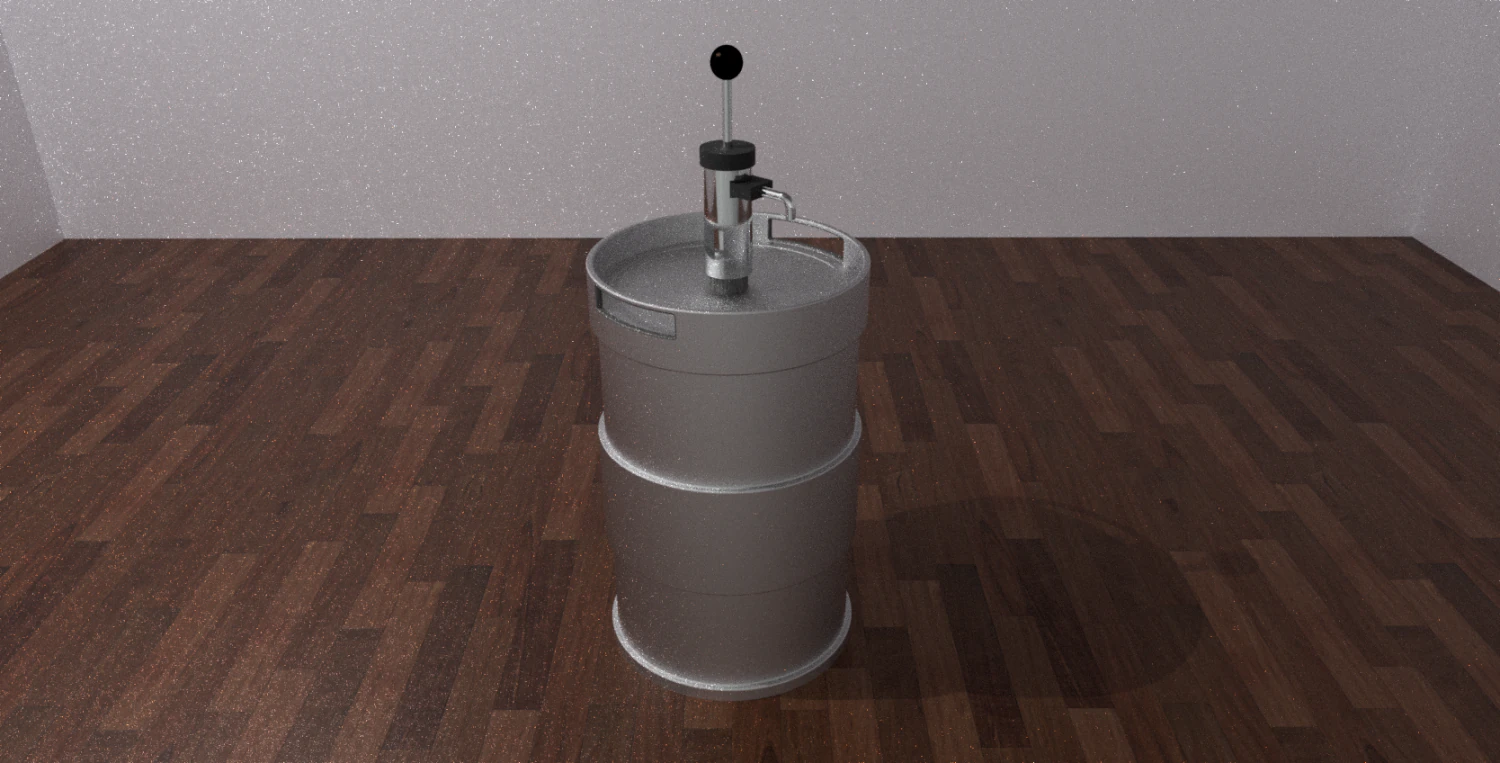 beer keg 3D Model .c4d .max .obj .3ds .fbx .stl .blend 