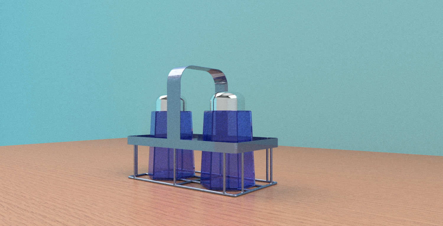 Salt Pepper Shakers W Holder 3d Model In Miscellaneous 3dexport