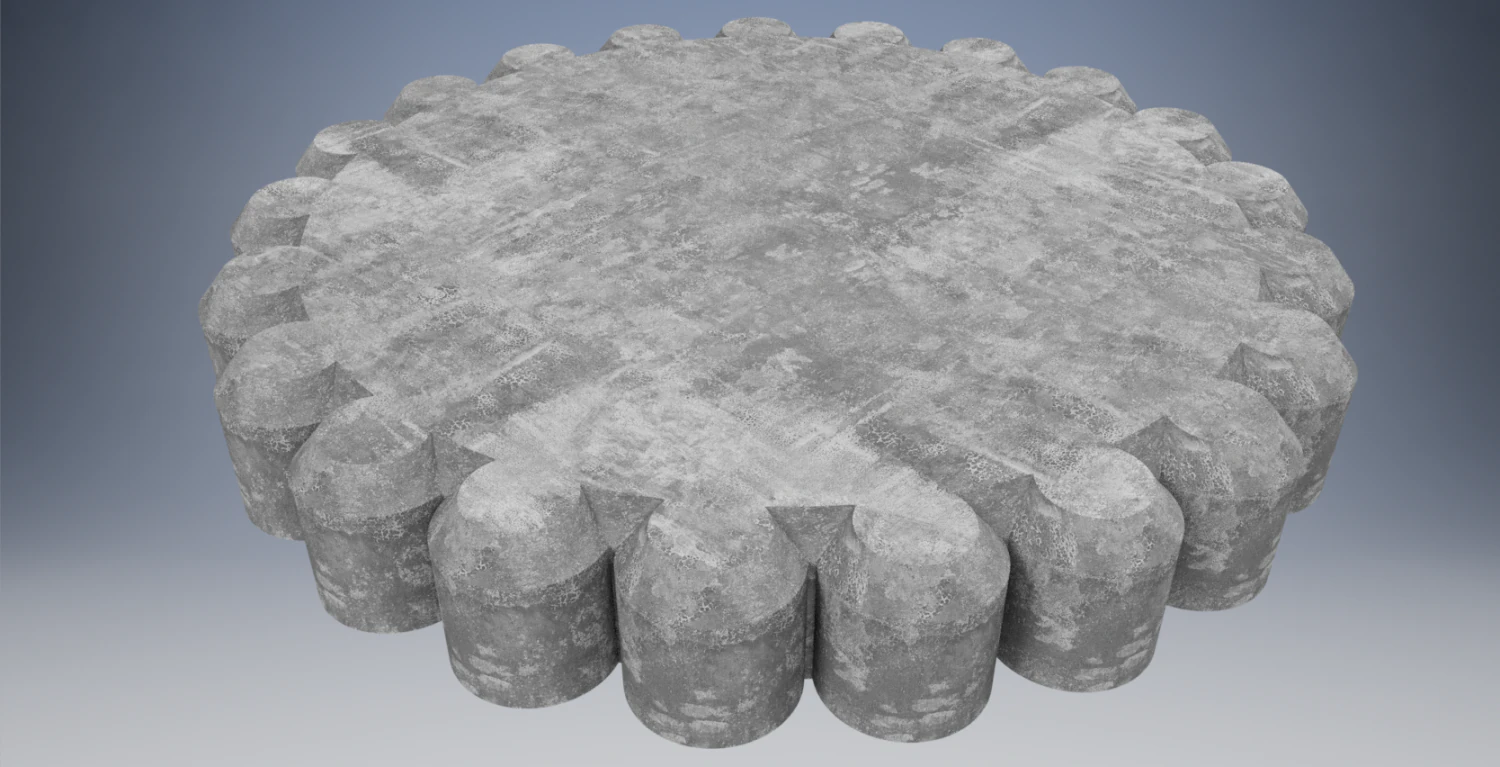 concrete stepping stone 3D Model .c4d .max .obj .3ds .fbx .stl .blend