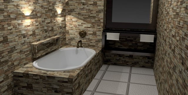 8x12 bathroom 3D Модель .c4d .max .obj .3ds .fbx .stl .blend 