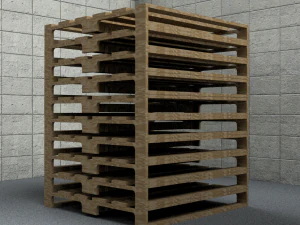 4x4 palet paketi 3D Model