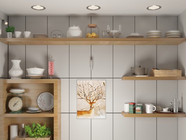 interior kitchen storage space 3D Model .c4d .max .obj .3ds .fbx .stl .blend 