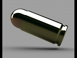 9x19 mm parabellum cartridge - detailed 3Dモデル
