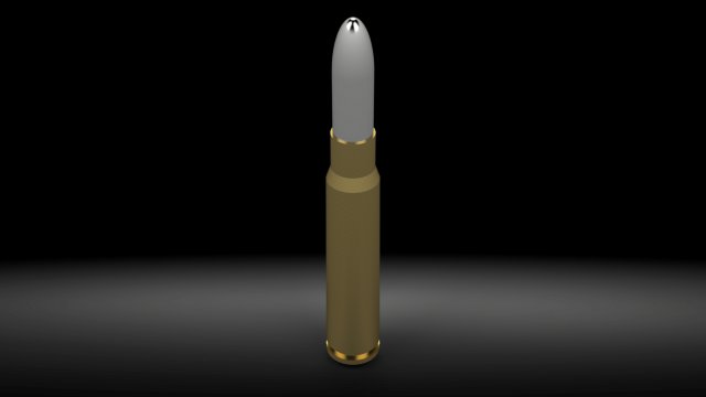 8x57 mm mauser patrone 88 - detailed 3D 模型 .c4d .max .obj .3ds .fbx .stl .blend 