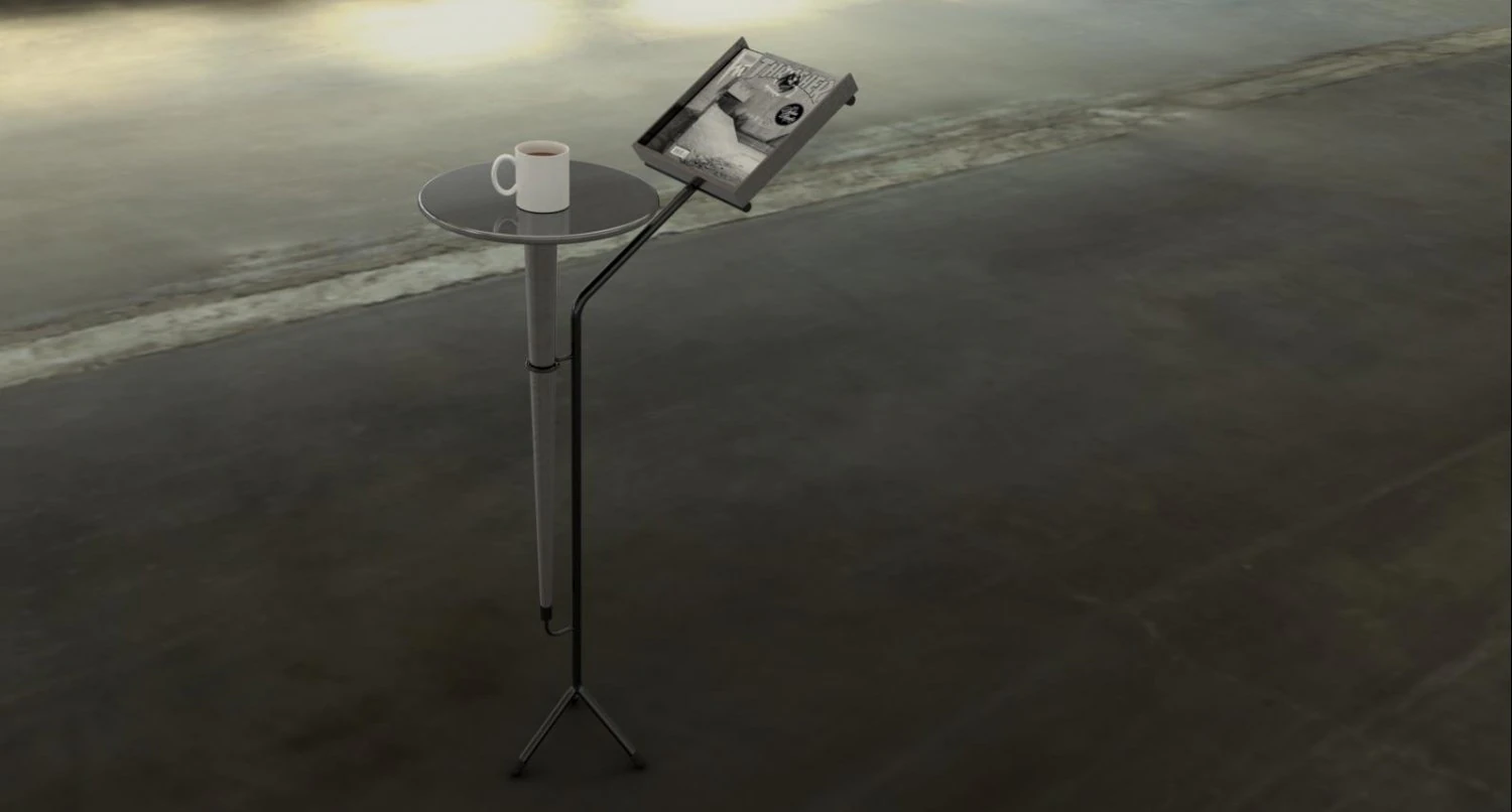 magazine shelf with table 3D Model .c4d .max .obj .3ds .fbx .stl .blend 