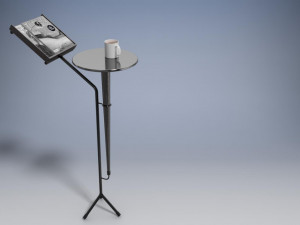 magazine shelf with table Modèle 3D