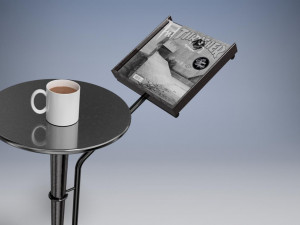 magazine shelf with table Modèle 3D