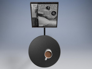 magazine shelf with table Modèle 3D