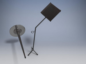 magazine shelf with table Modèle 3D