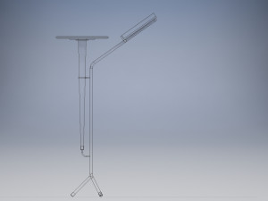 magazine shelf with table Modèle 3D