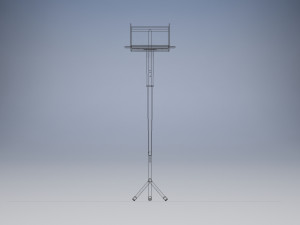 magazine shelf with table Modèle 3D