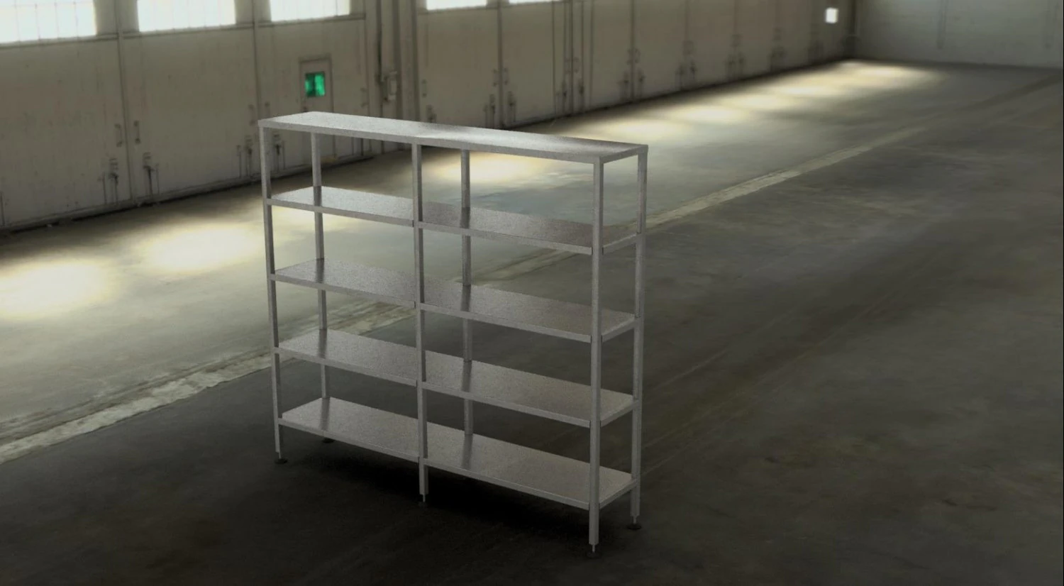 shelving stainless steel 3D Model .c4d .max .obj .3ds .fbx .stl .blend 