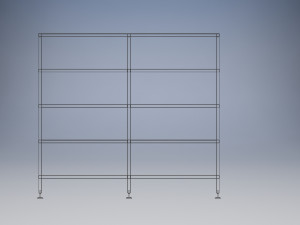 shelving stainless steel Modelo 3D