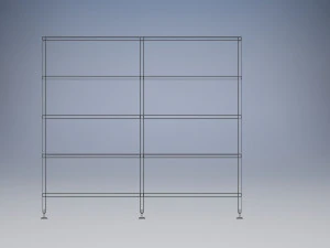 shelving stainless steel 3D Model