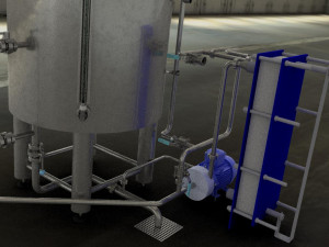 whirl pool for brewery Modello 3D