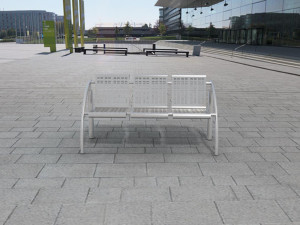bench from stainless steel 3D मॉडल
