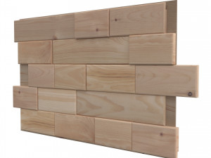 3d wall panels cedar Model 3D