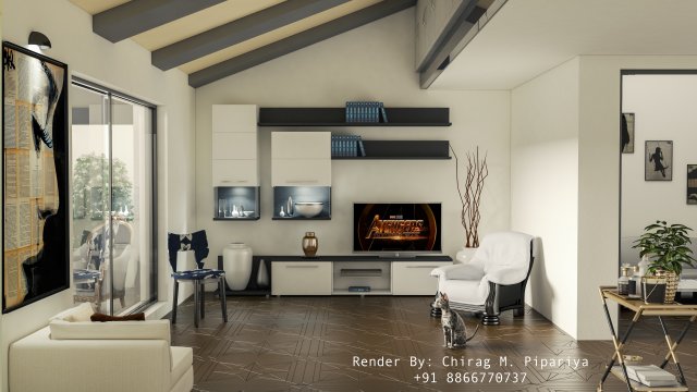 hall interior 3D मॉडल .c4d .max .obj .3ds .fbx .stl .blend