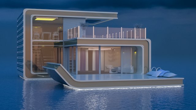 river house 3D 模型 .c4d .max .obj .3ds .fbx .stl .blend 