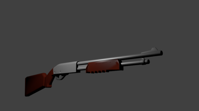 shotgun01 3D Model .c4d .max .obj .3ds .fbx .stl .blend 